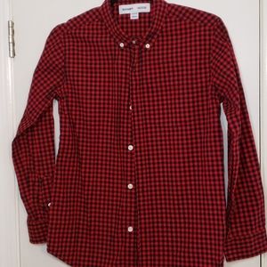 Buffalo plaid youth button down